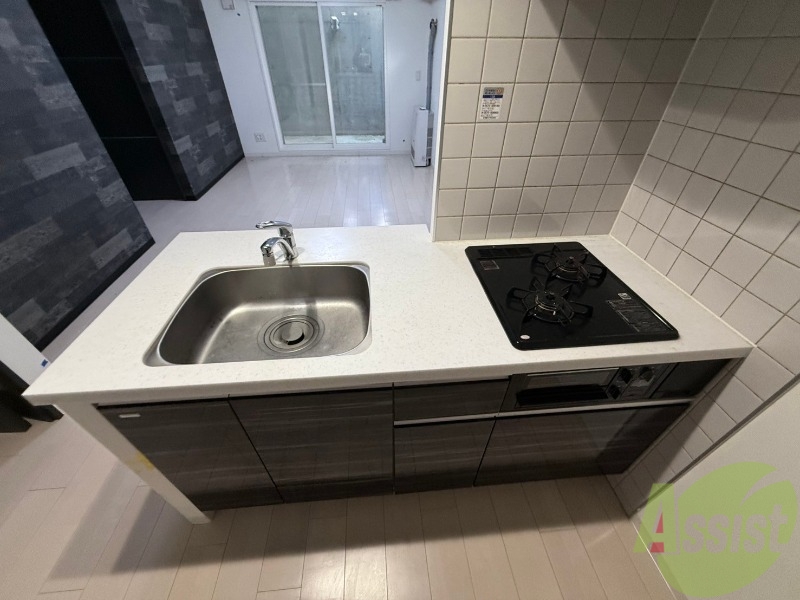 キッチン　清潔感がありお洒落なキッチンになっていました！