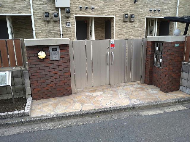 セキュリティ　オートロックゲート設置