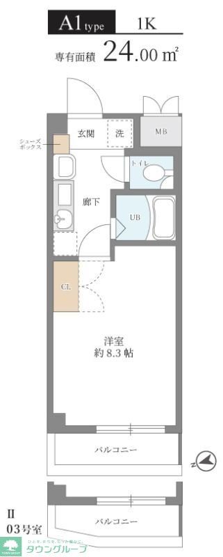 シャンヴェルジェ豊中IIIの間取り写真