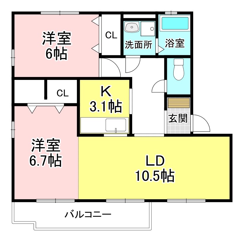 夢咲きの里 E棟の間取り写真