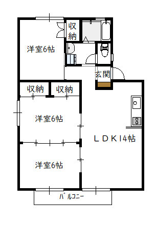 セジュール平安IIの間取り