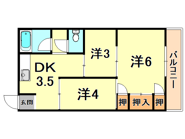 エクセル六甲の間取り