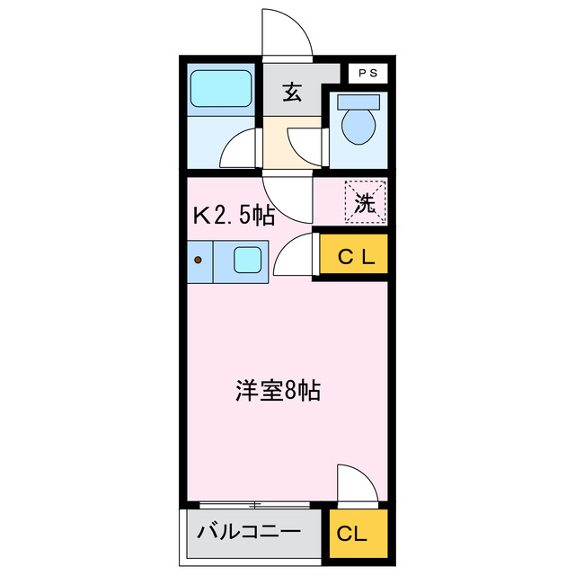 蒲郡市大塚町のアパートの間取り