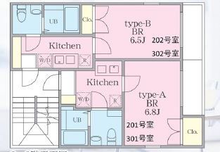 埼玉県さいたま市浦和区常盤９（アパート）の賃貸物件の間取り