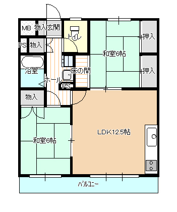 パレスゴールド仲町の間取り