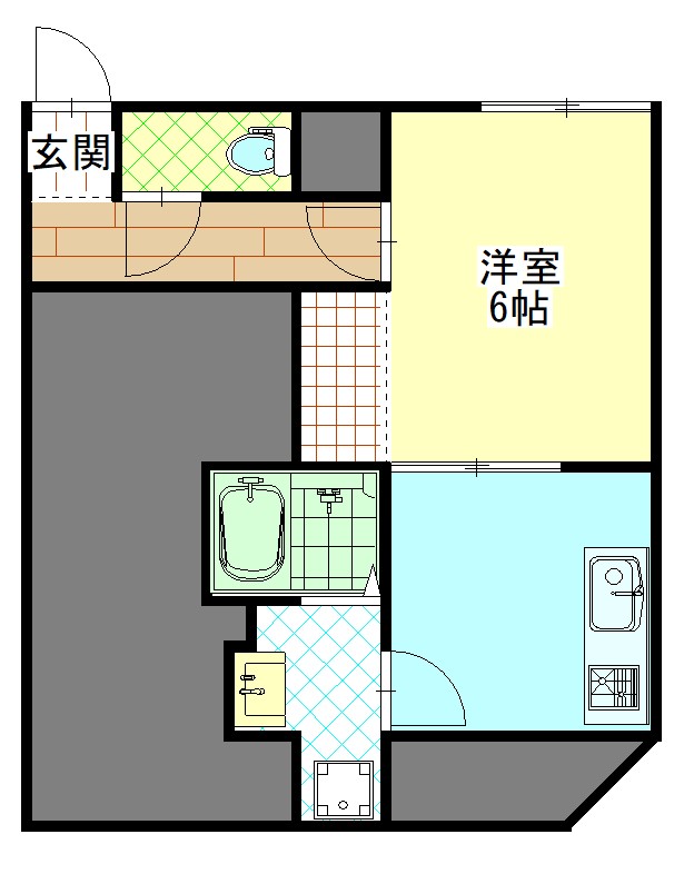 長崎市水の浦町のアパートの間取り