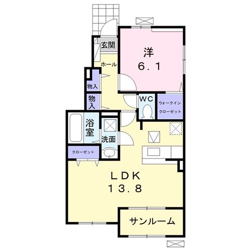 サンフラット嬉野Ｂの間取り