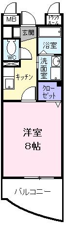 羽村市羽東のマンションの間取り