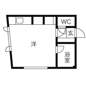 札幌市中央区南十一条西のマンションの間取り