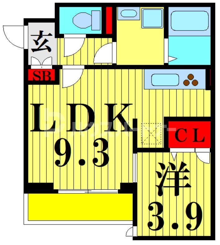 グラナーデ扇I　Aの間取り