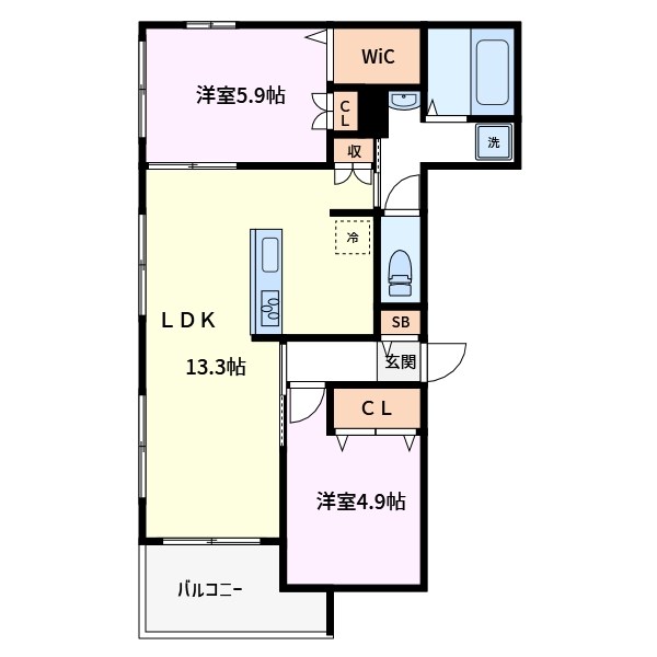 足立区日ノ出町のマンションの間取り