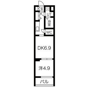 京都市南区四ツ塚町のマンションの間取り