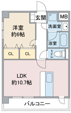 【ルーチェ庄内緑地の間取り】