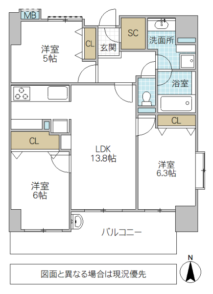 マ・トール水戸本町の間取り