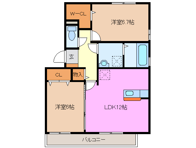 リヴィエール　プレの間取り