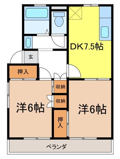 パルテール沢上の間取り