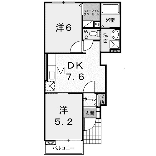 比企郡小川町大字腰越のアパートの間取り