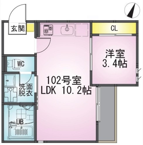 【さいたま市北区今羽町のアパートの間取り】