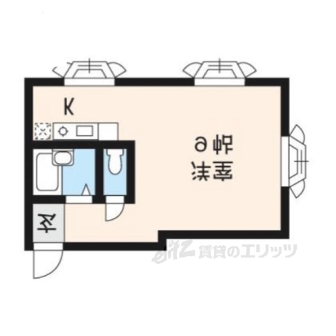 京都市北区紫竹上ノ岸町のマンションの間取り