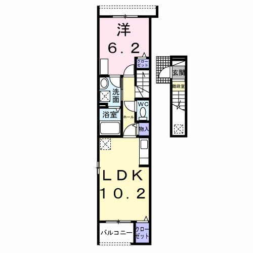 流山市長崎のアパートの間取り