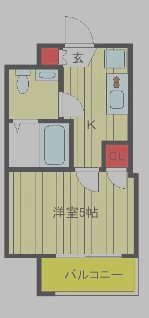 足立区足立のアパートの間取り