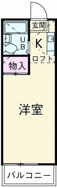 静岡市清水区追分のアパートの間取り