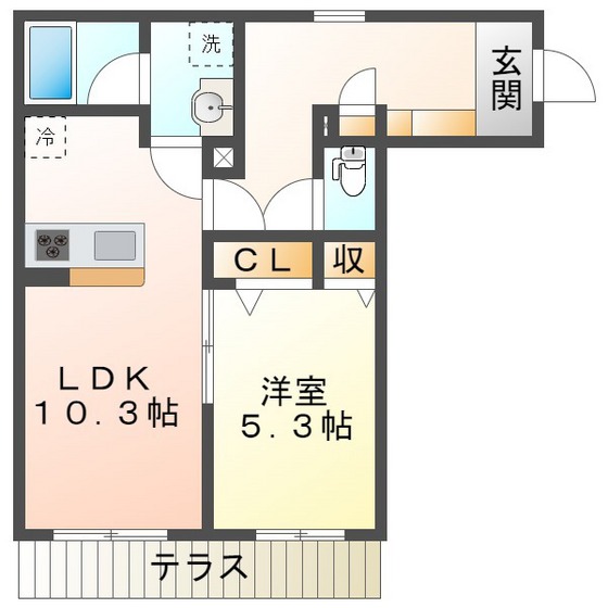 シャーメゾン　栄町の間取り