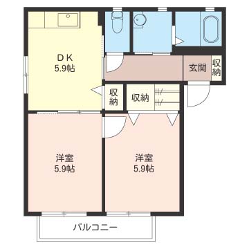 アビタシオン　Iの間取り