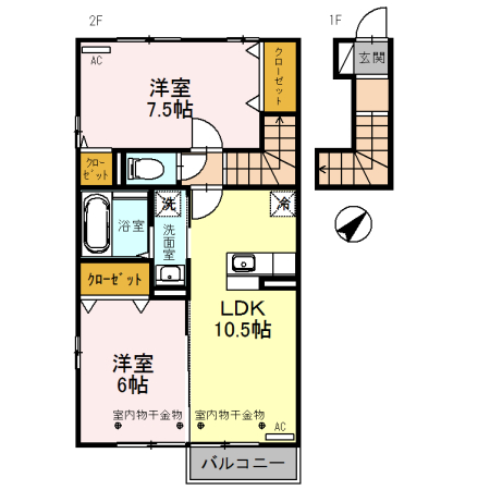 プレジール町新　Bの間取り