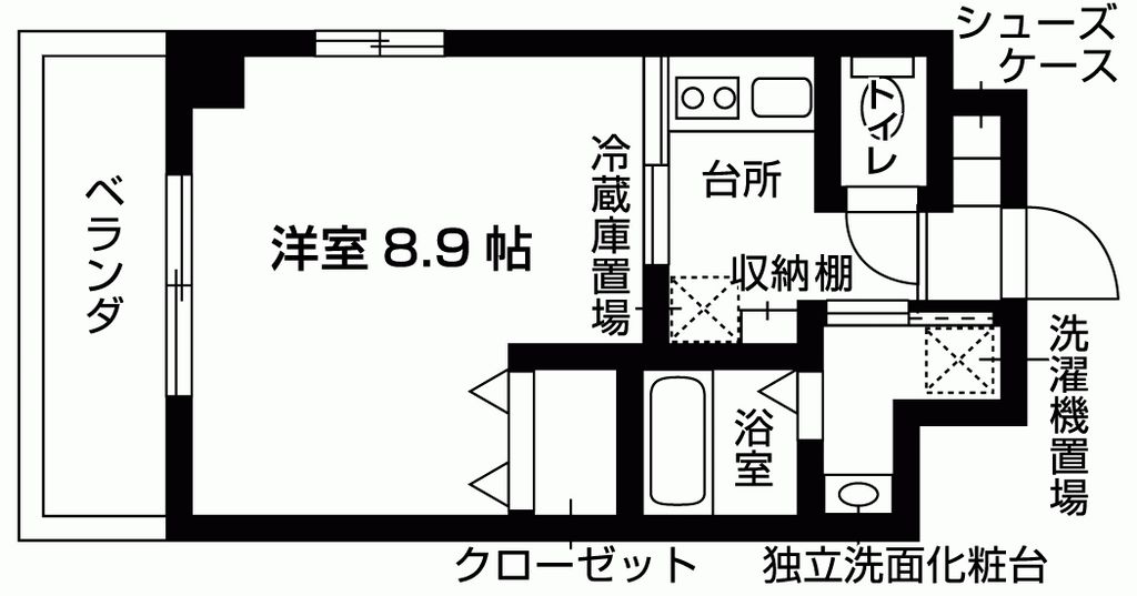 京都市北区紫野泉堂町のマンションの間取り