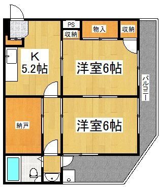 清瀬市松山のマンションの間取り