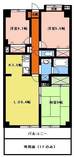 ユアコート武蔵藤沢の間取り