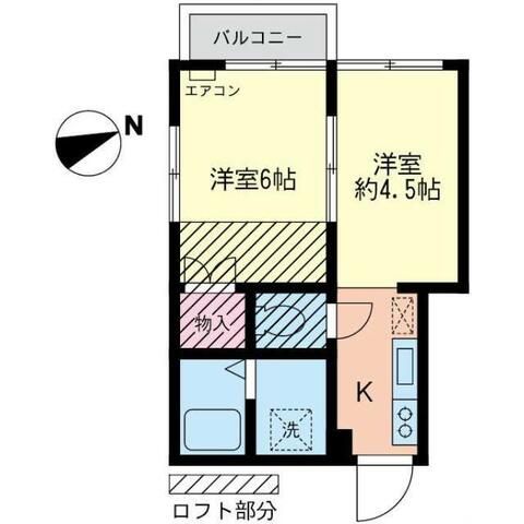 茅ヶ崎市円蔵のアパートの間取り