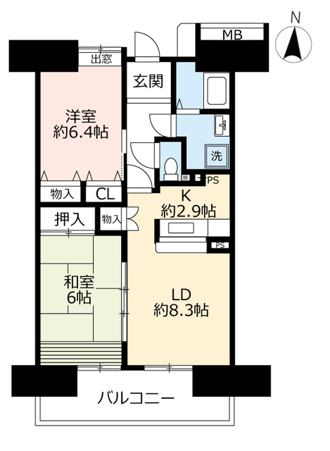 ＵＲアーバニア荒子東の間取り