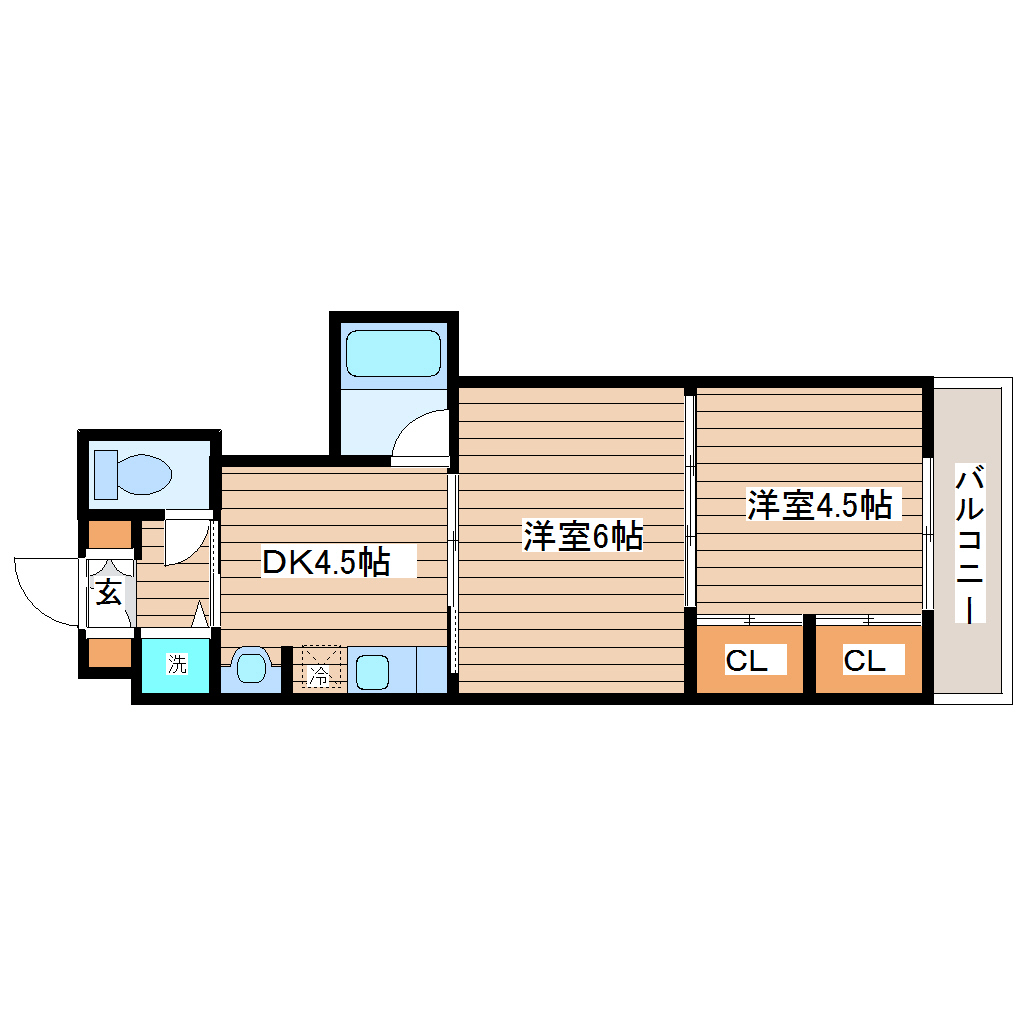 クレスト連坊の間取り