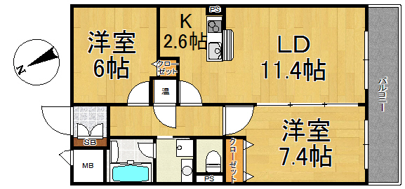 レガーロ旭町の間取り