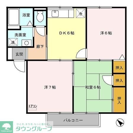 さいたま市中央区桜丘のアパートの間取り