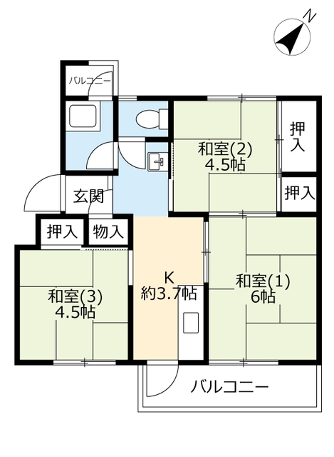 ＵＲ助松の間取り