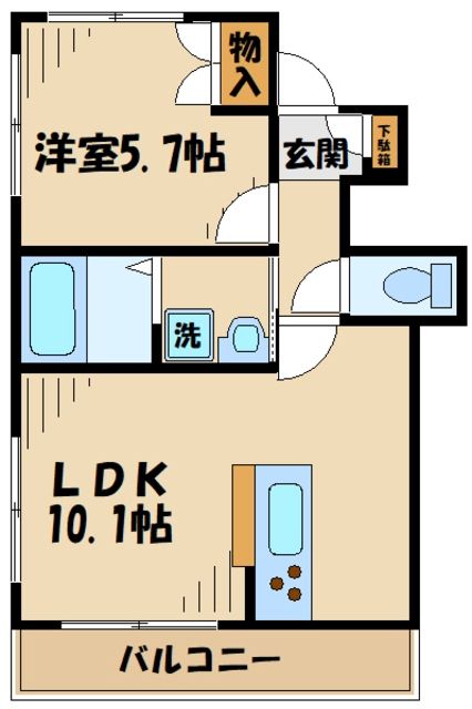 町田市三輪町のマンションの間取り