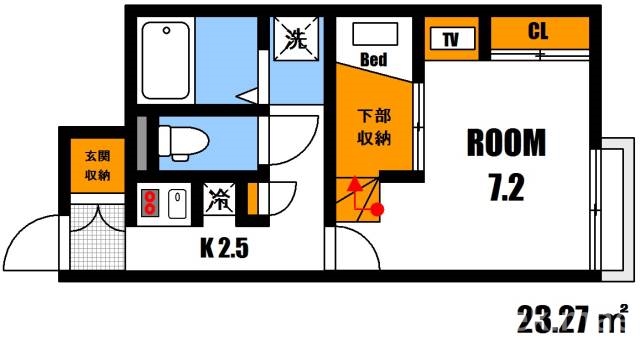 広島市安佐南区上安のアパートの間取り