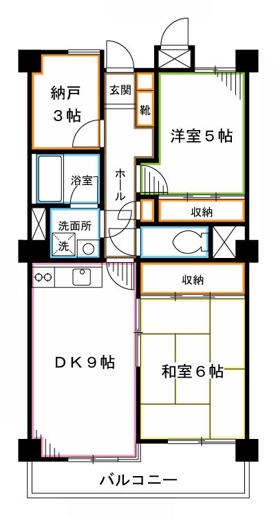 中野区新井のマンションの間取り