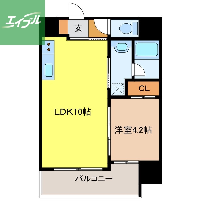 長崎市勝山町のマンションの間取り