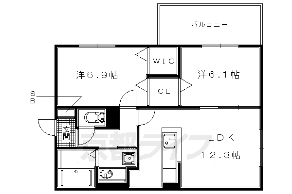 プラティア南里の西の間取り