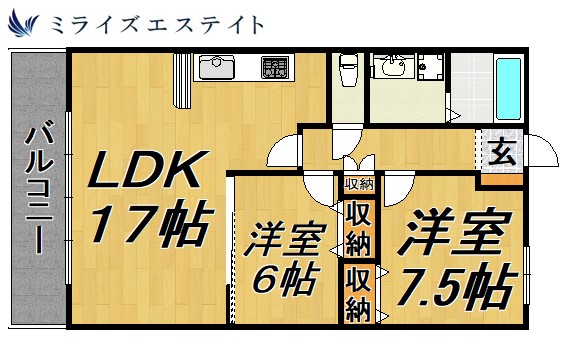 グランアベニュー名駅南の間取り