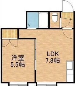 札幌市白石区中央一条のアパートの間取り