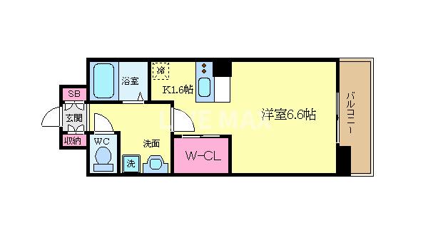 アスヴェル京都烏丸五条の間取り