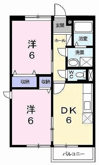 加古川市東神吉町西井ノ口のアパートの間取り