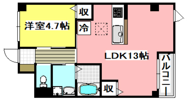 【茨木市南安威のマンションの間取り】