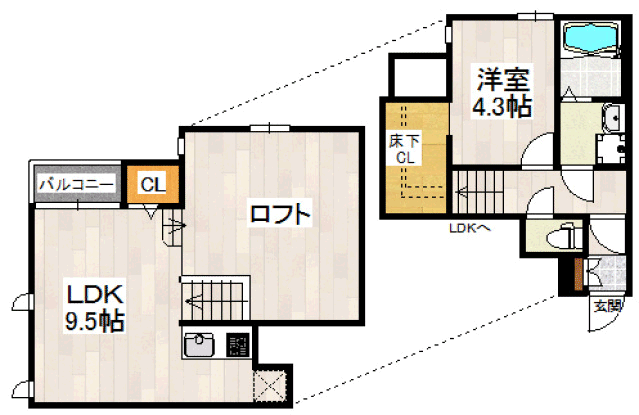 ＣＢ千鳥ティエラの間取り