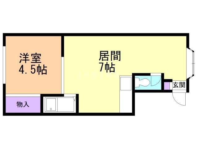 石狩郡当別町春日町のアパートの間取り